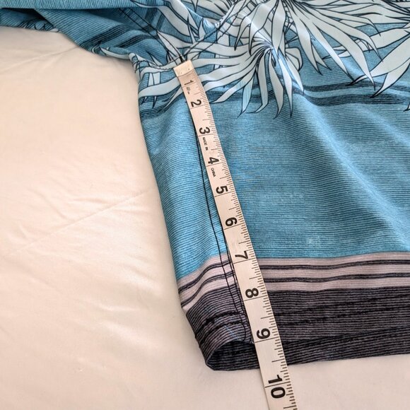 MAUI & SONS Board Short Men's 32 (34) Gray Blue 4 Way Stretch Logo Tie Waist - Picture 16 of 16